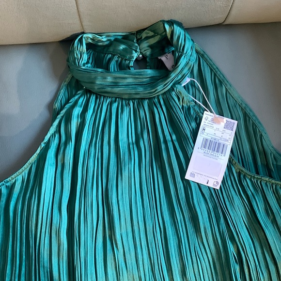MANGO NWT Halter-neck pleated top - Picture 11 of 15